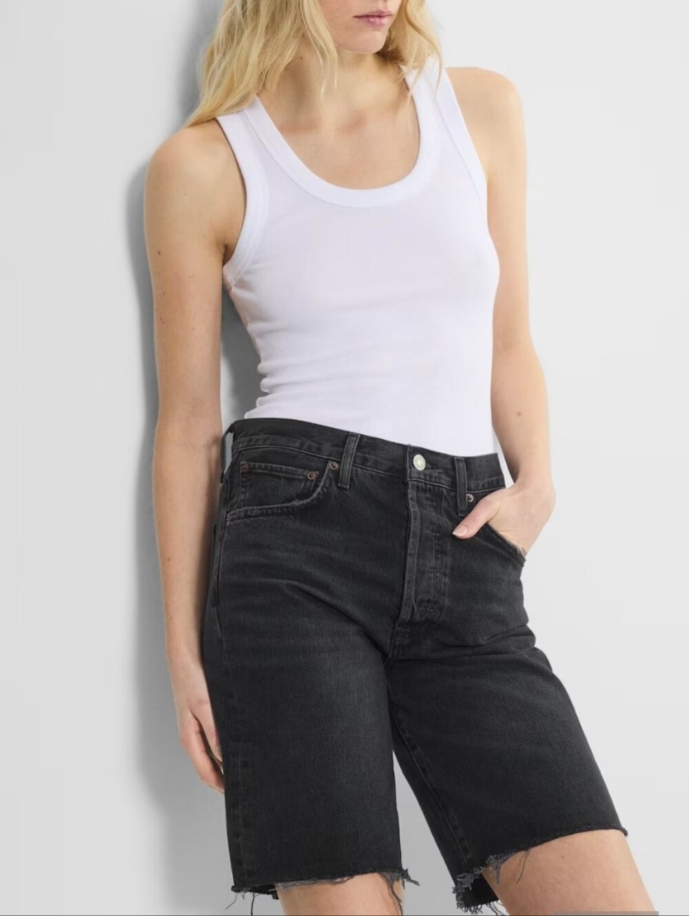 Agolde 90s High Rise Black Shorts